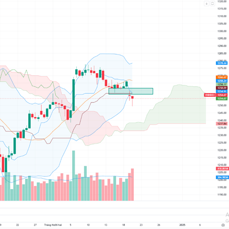 Phân Tích Kỹ Thuật thị trường chứng khoán 20/12/2024: Giảm mạnh, thanh khoản&nbsp;lớn.